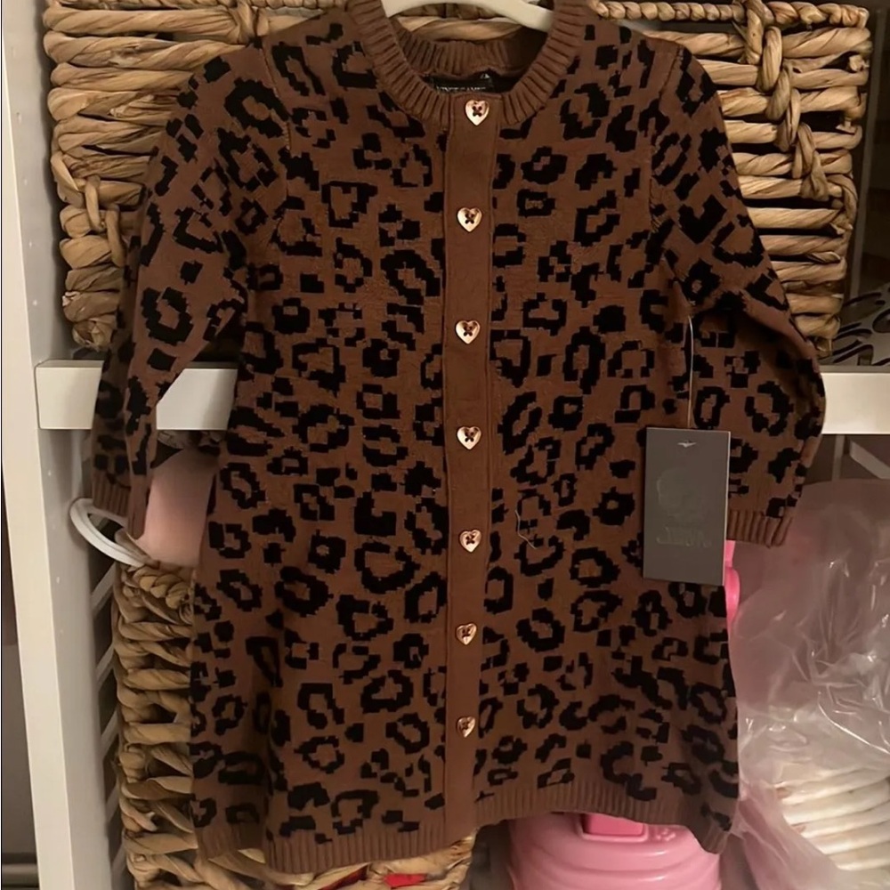 NWT cheetah sweater dress